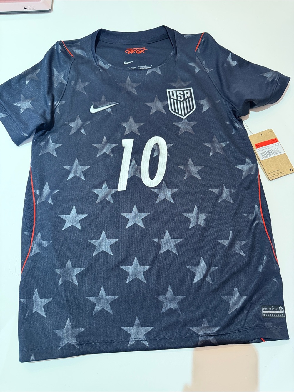 Nike Pulisic USA #10 Star Print Kids Soccer Jersey